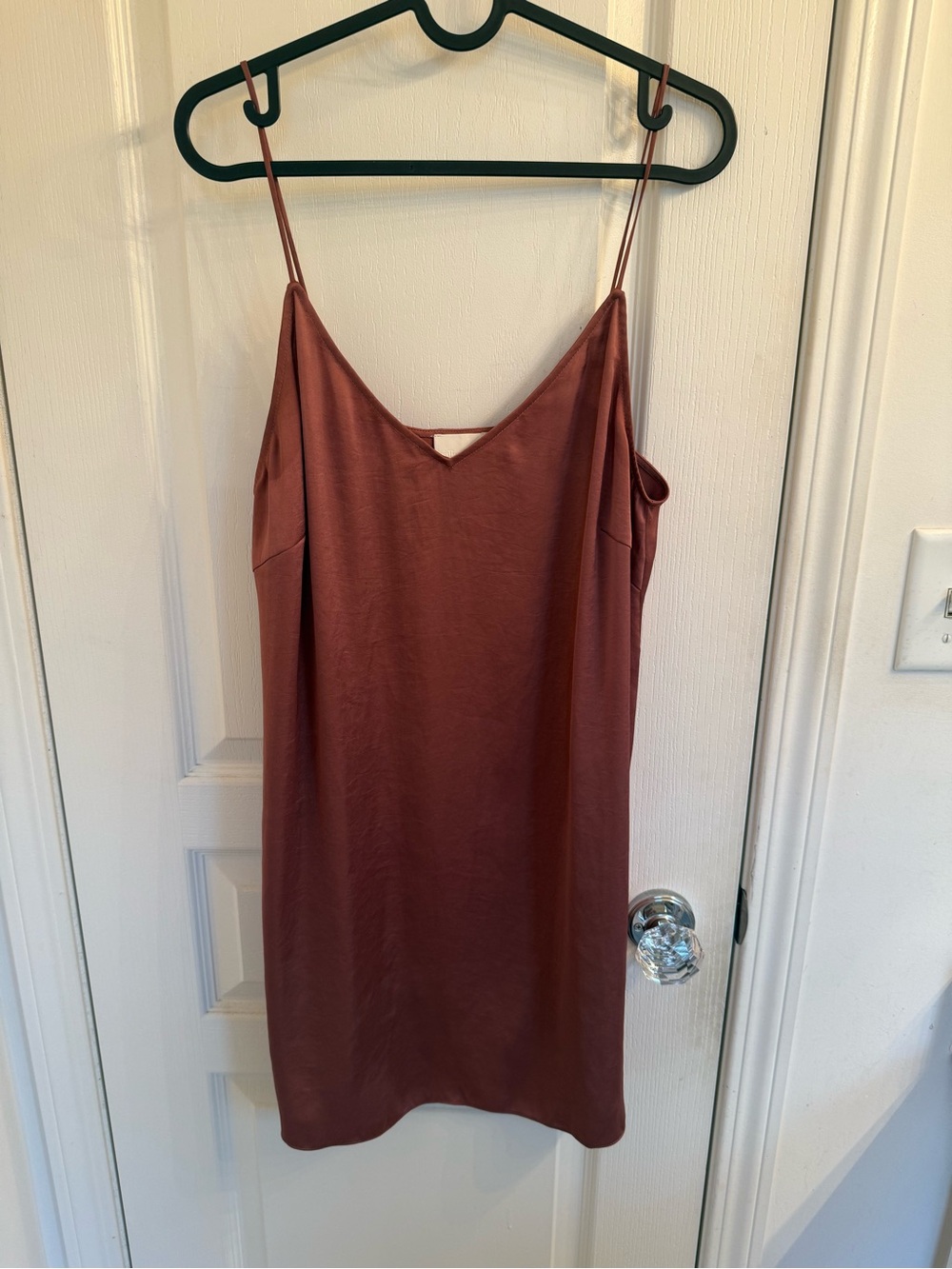 Wilfred Satin Cami Mini Dress in Dusty Mauve